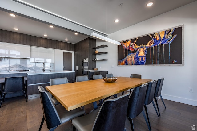2752 W High Rd Unit 1501, Park City, UT 84098 - dining area with sink and dark hardwood / wood-style flooring