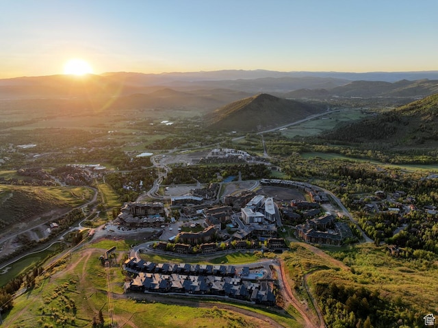 2752 W High Rd Unit 1501, Park City, UT 84098 - aerial view at dusk with a mountain view