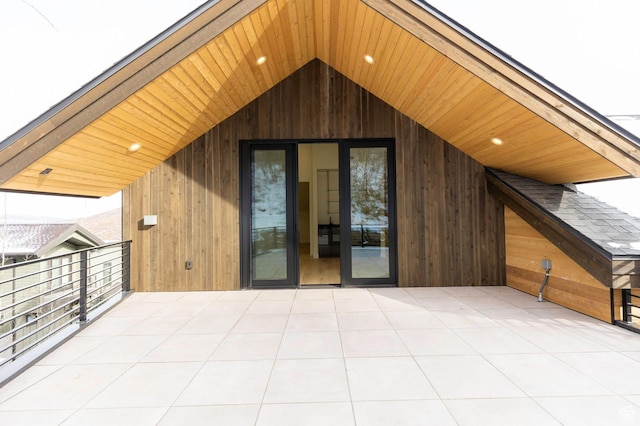 exterior space with a balcony