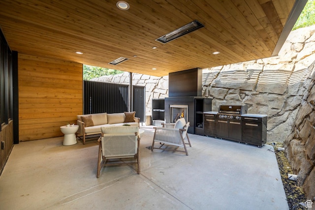 1063 Lowell Ave Unit 1, Park City, UT 84060 - view of patio featuring an outdoor living space with a fireplace