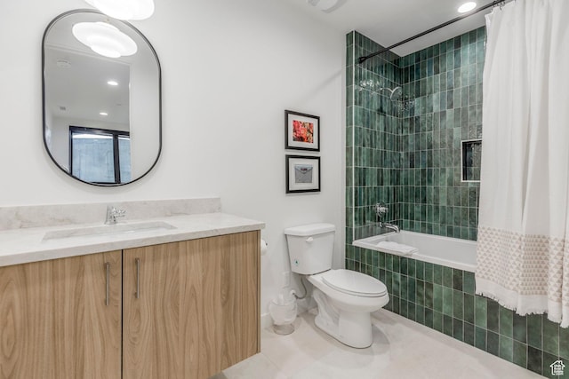 1063 Lowell Ave Unit 1, Park City, UT 84060 - full bathroom featuring vanity, tiled shower / bath combo, and tile patterned flooring