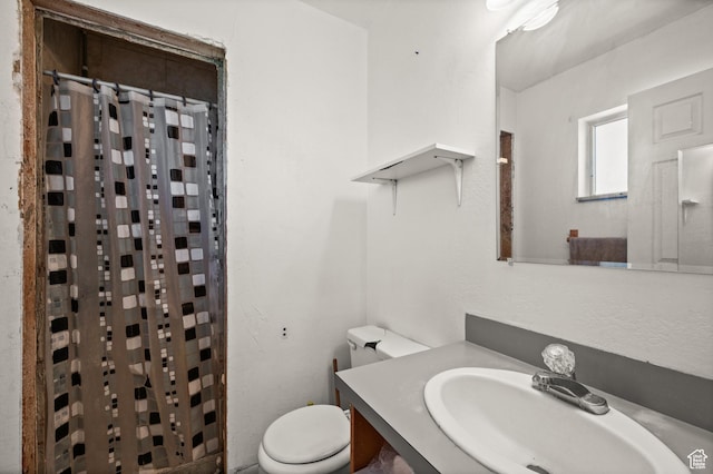 1635 W 200 S, Kamas, UT 84036 - bathroom with a shower with curtain, toilet, and vanity