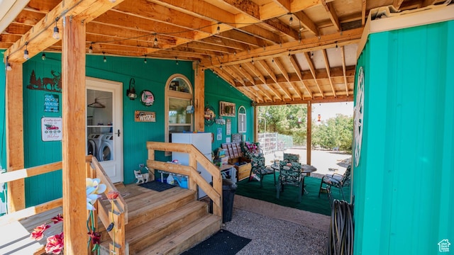 33432 W 8000 S, Duchesne, UT 84021 - porch with separate washer and dryer