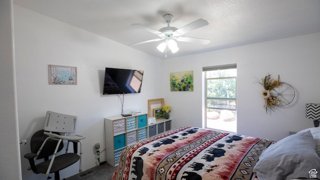 33432 W 8000 S, Duchesne, UT 84021 - carpeted bedroom featuring a ceiling fan