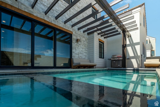 5366 S Cyan Ln, St George, UT 84790 - view of swimming pool featuring a grill