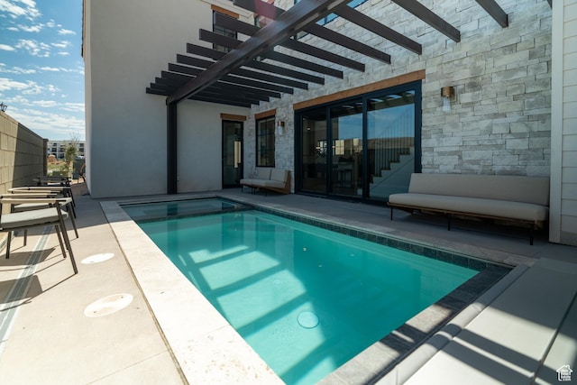 5366 S Cyan Ln, St George, UT 84790 - view of swimming pool with a pergola and a patio
