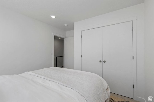 439 N 268 W Unit 4-18, Salt Lake City, UT 84103 - bedroom featuring a closet and recessed lighting