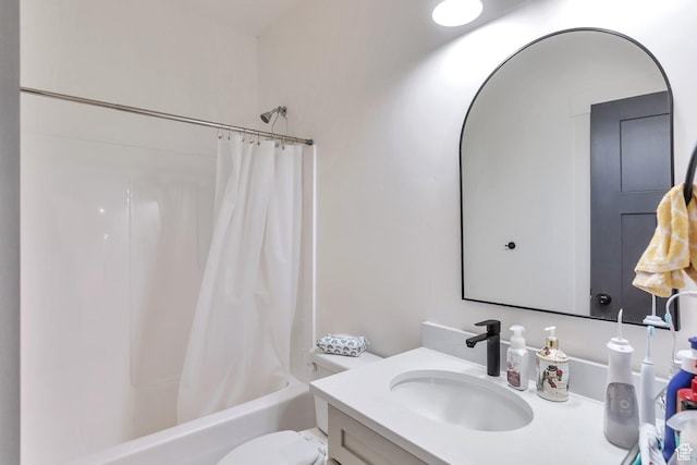 1118 E 1310 S, Garland, UT 84312 - full bathroom featuring shower / tub combo, vanity, and toilet