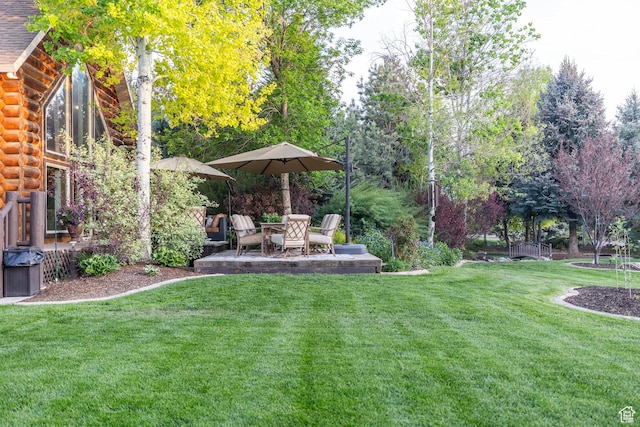 3383 Wild Mare Way, Heber City, UT 84032 - view of green lawn featuring a patio area