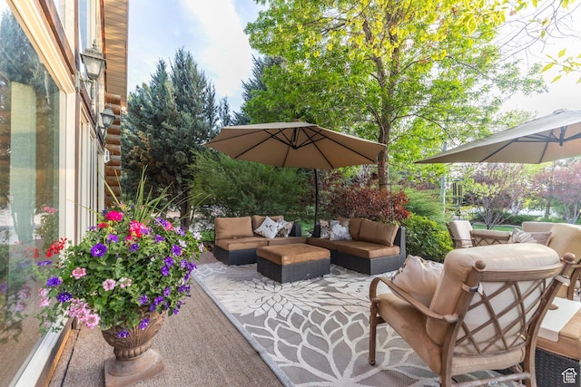 3383 Wild Mare Way, Heber City, UT 84032 - view of patio with an outdoor living space