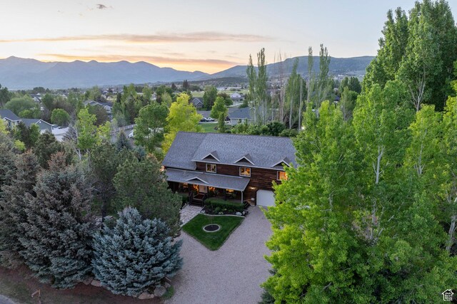 3383 Wild Mare Way, Heber City, UT 84032 - aerial view at dusk of a mountain view