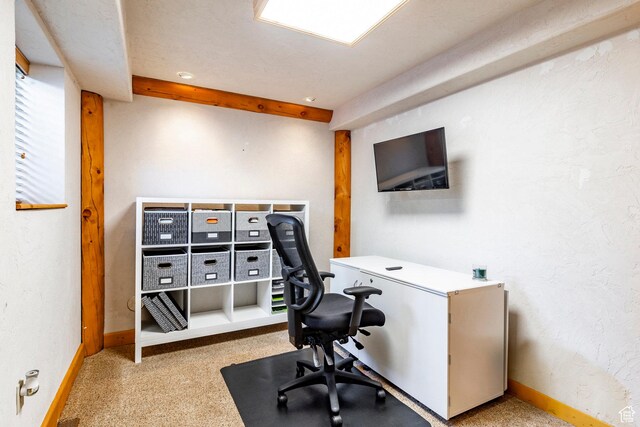 3383 Wild Mare Way, Heber City, UT 84032 - office space with beamed ceiling and baseboards