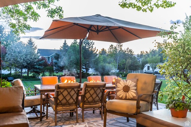 3383 Wild Mare Way, Heber City, UT 84032 - view of patio featuring outdoor dining area
