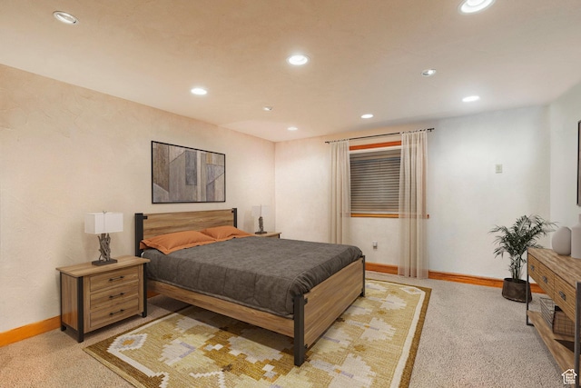3383 Wild Mare Way, Heber City, UT 84032 - bedroom featuring light carpet, recessed lighting, and baseboards