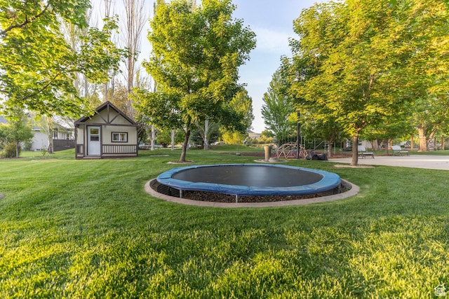 3383 Wild Mare Way, Heber City, UT 84032 - view of grassy yard featuring a trampoline
