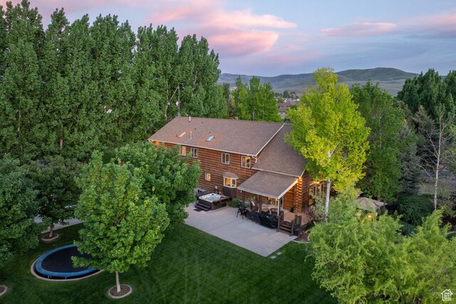 3383 Wild Mare Way, Heber City, UT 84032 - aerial view at dusk of a mountain view