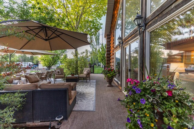 3383 Wild Mare Way, Heber City, UT 84032 - view of patio with an outdoor living space