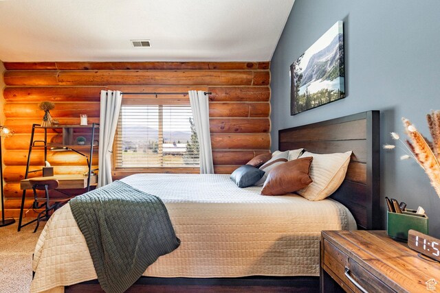 3383 Wild Mare Way, Heber City, UT 84032 - bedroom featuring rustic walls