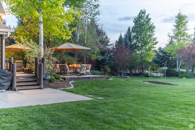 3383 Wild Mare Way, Heber City, UT 84032 - view of green lawn with a patio