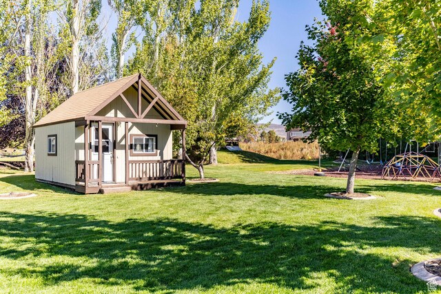 3383 Wild Mare Way, Heber City, UT 84032 - view of green lawn featuring an outbuilding