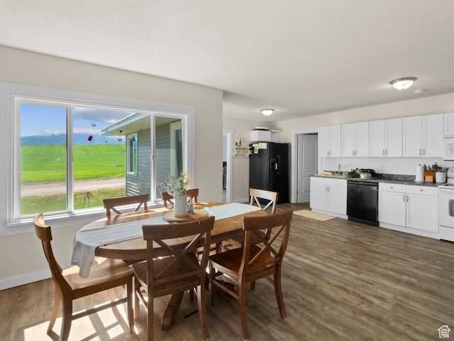 1592 W 6700 N, Preston, ID 83263 - dining area featuring dark hardwood / wood-style flooring