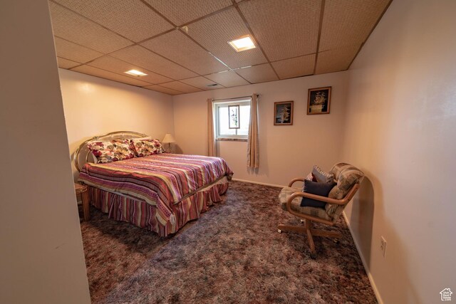 2317 N Hillside Dr, Wellington, UT 84542 - carpeted bedroom with a paneled ceiling