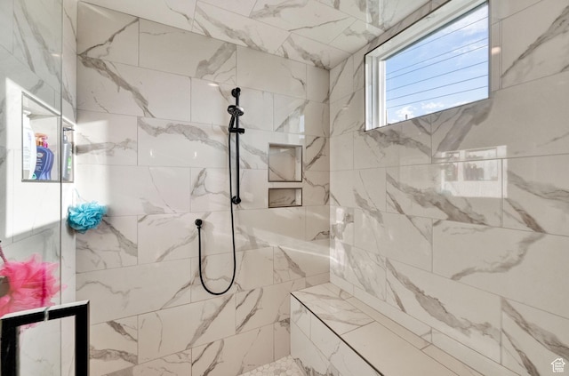 8122 S Willow Creek Cv, Cottonwood Heights, UT 84093 - bathroom with a tile shower