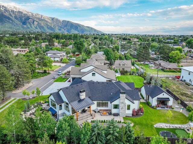 8122 S Willow Creek Cv, Cottonwood Heights, UT 84093 - birds eye view of property with a mountain view