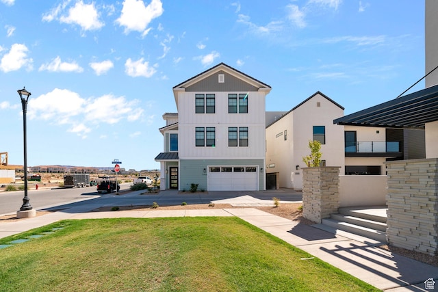 5466 S Persian Ln, St George, UT 84790 - view of front of home with a front yard and a garage