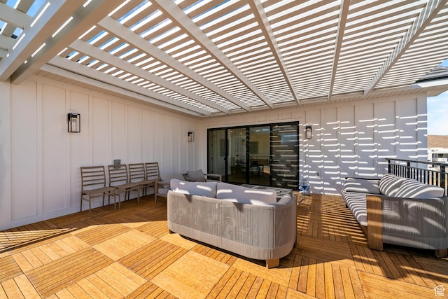 5466 S Persian Ln, St George, UT 84790 - deck with outdoor lounge area and a pergola