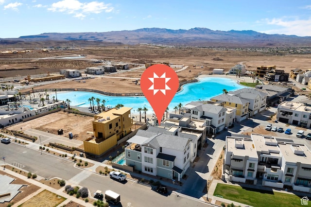 bird's eye view featuring a mountain view