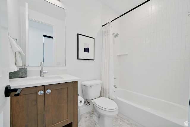 5466 S Persian Ln, St George, UT 84790 - full bathroom with vanity, shower / bath combination with curtain, and toilet