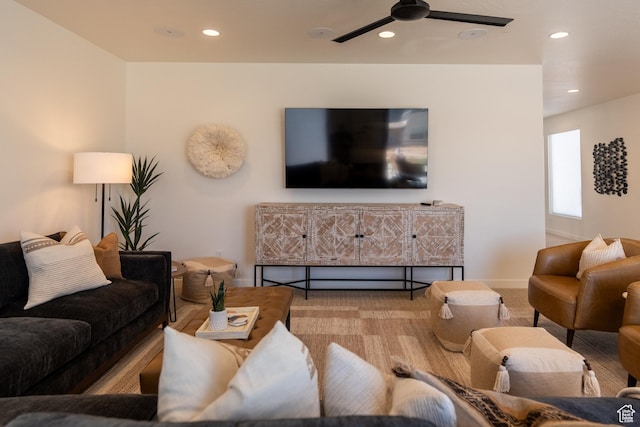 5355 S Cyan Ln, St George, UT 84790 - living room featuring ceiling fan