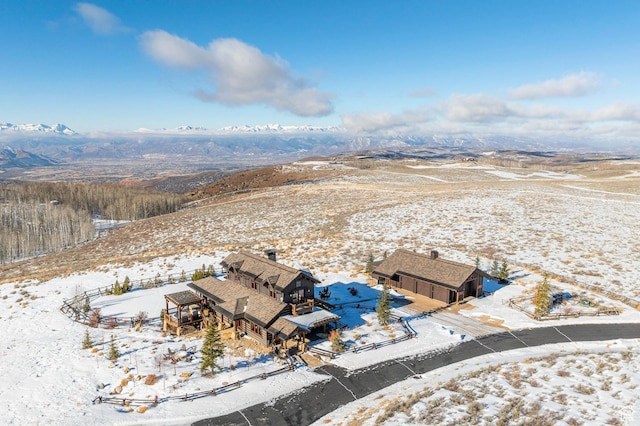 10454 E Forest Creek Rd, Kamas, UT 84036 - snowy aerial view featuring a mountain view