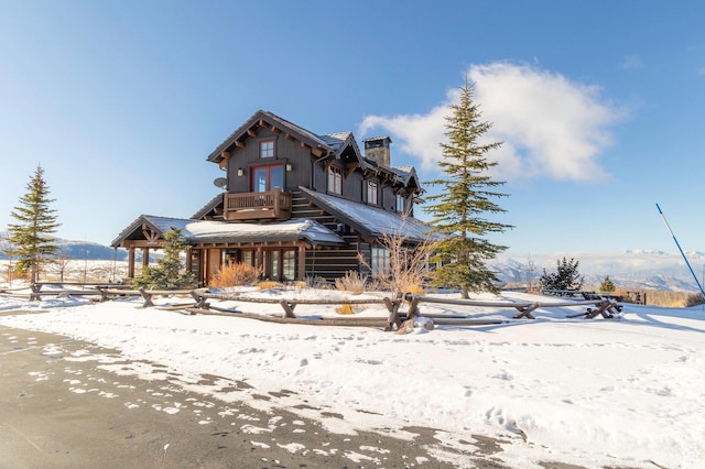 10454 E Forest Creek Rd, Kamas, UT 84036 - log-style house featuring a tiled roof and a chimney