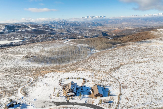 10454 E Forest Creek Rd, Kamas, UT 84036 - snowy aerial view with a mountain view