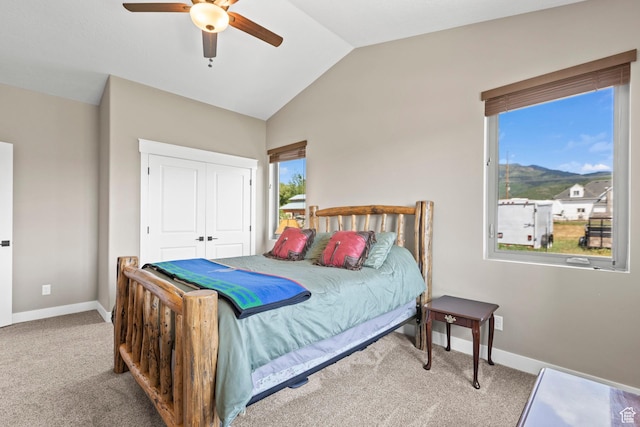 84 W 2100 N, Kamas, UT 84036 - bedroom with carpet floors, lofted ceiling, a closet, and baseboards