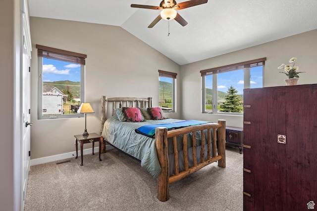 84 W 2100 N, Kamas, UT 84036 - bedroom with lofted ceiling, carpet, multiple windows, and baseboards
