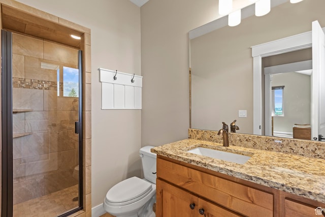 84 W 2100 N, Kamas, UT 84036 - full bath featuring a stall shower, vanity, and toilet