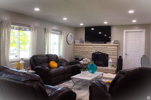 7642 S 2700 W, West Jordan, UT 84084 - living room with a stone fireplace