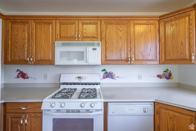 kitchen with white appliances