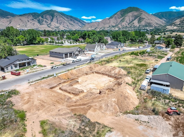 mountain view with a residential view