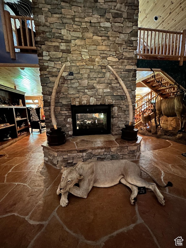 303 Rachel Ln S, New Harmony, UT 84757 - living room featuring a fireplace