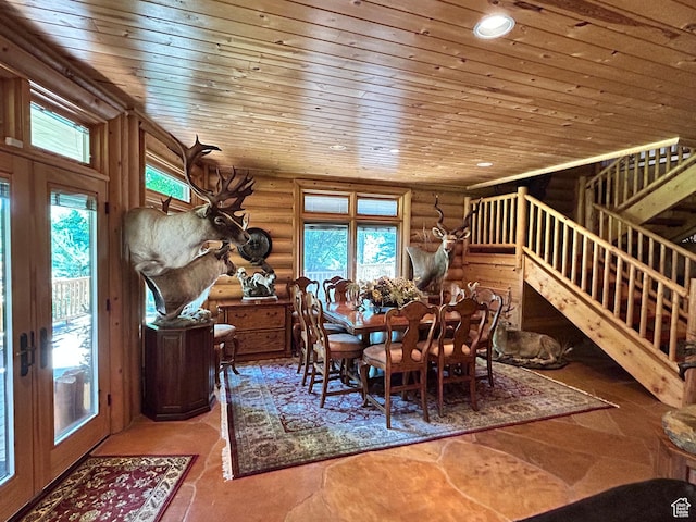 303 Rachel Ln S, New Harmony, UT 84757 - dining room with wooden ceiling