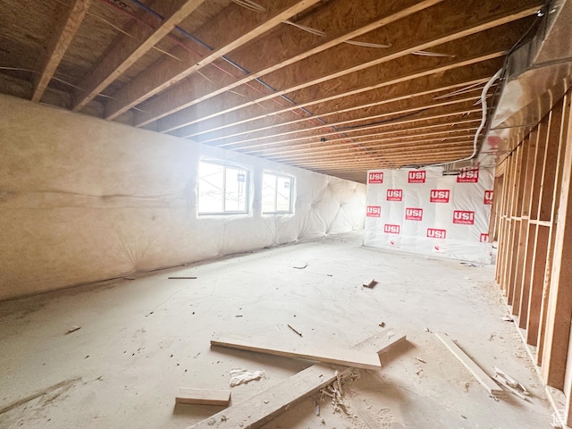 view of basement