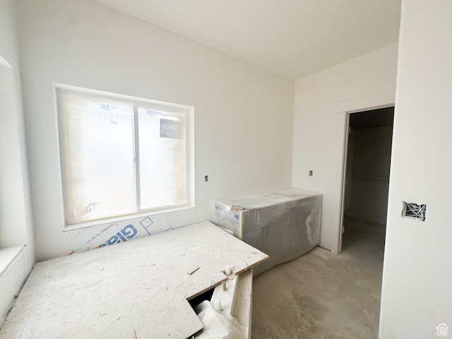 view of unfurnished dining area