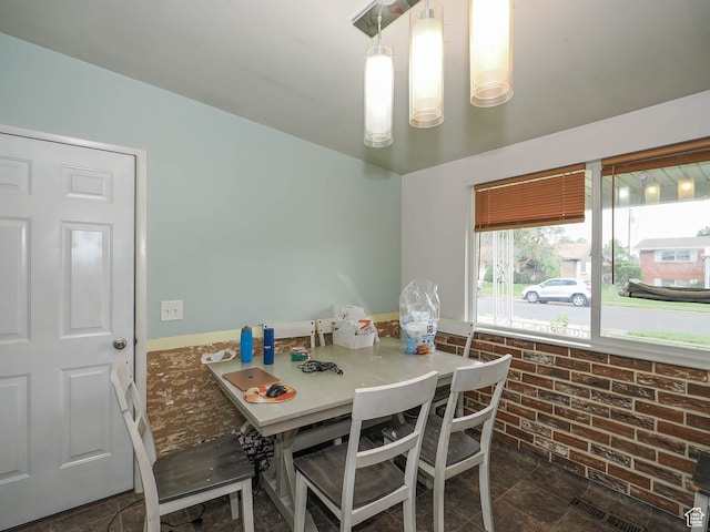 view of tiled dining space