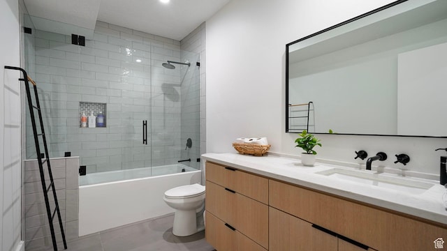 1245 E Draper Ln, Wallsburg, UT 84082 - full bathroom featuring tile patterned floors, vanity, toilet, and combined bath / shower with glass door