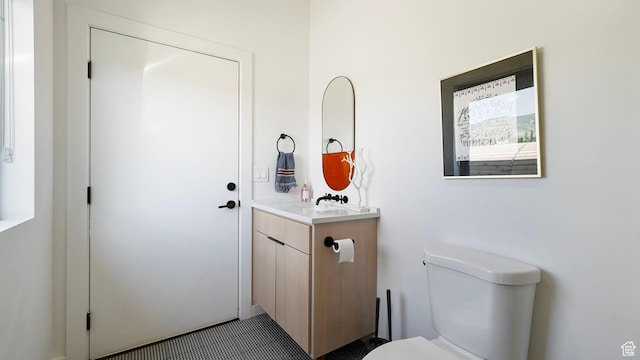 1245 E Draper Ln, Wallsburg, UT 84082 - bathroom with tile patterned flooring, vanity, and toilet