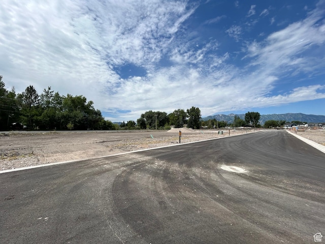 view of road featuring a mountain view